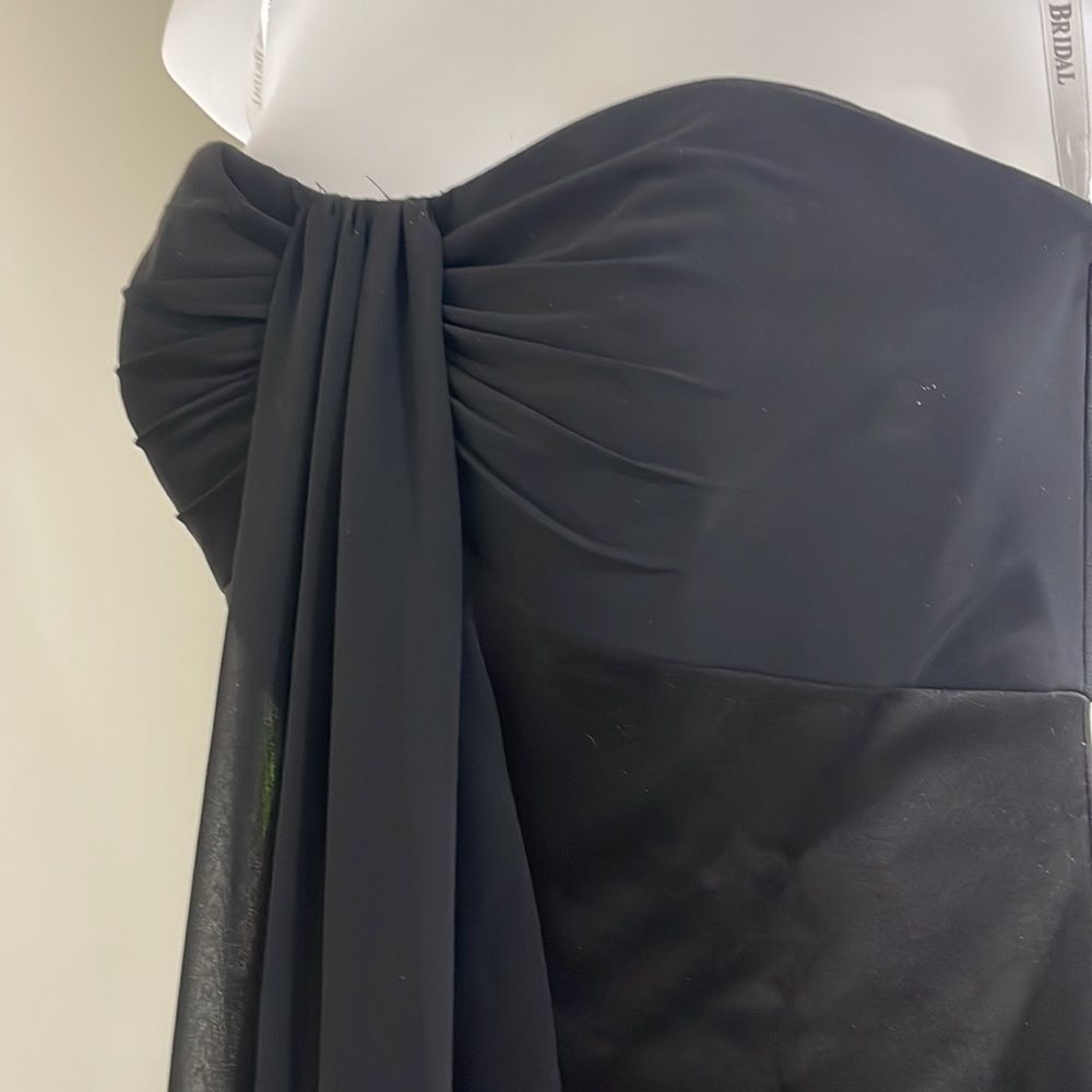 🕶️ NWOT David’s Bridal Prom Semi Formal Black Gown. Size 4 S Small - Picture 9 of 15